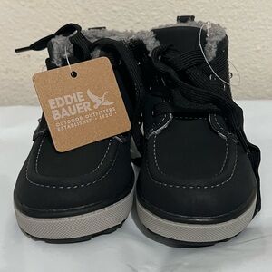New Eddie Bauer Toddler Boys 9M Maddox Boots-Faux-Shearling Lined.